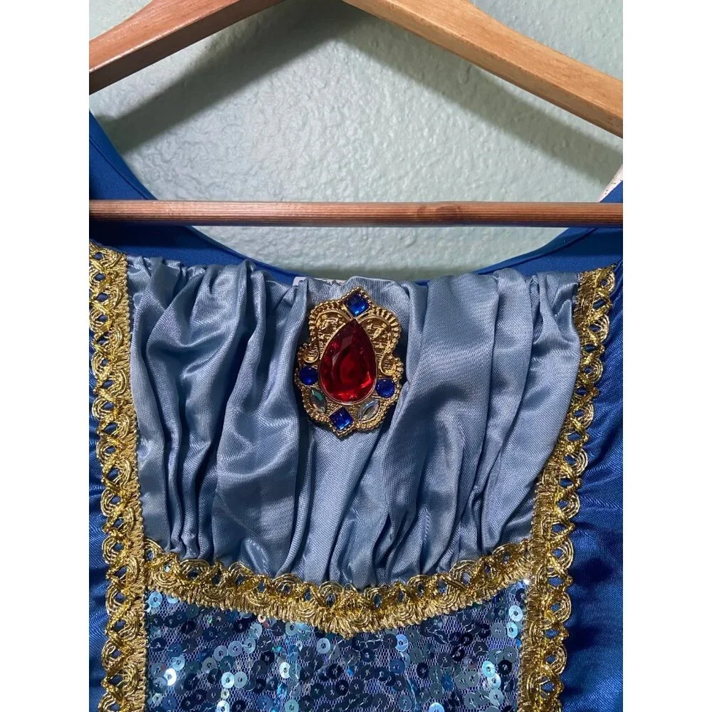 Disney Parks Girls Snow White Gold with Cape Costume Halloween Dress Up Dress 13
